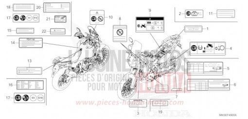 CAUTION LABEL CRF1100D4M de 2021